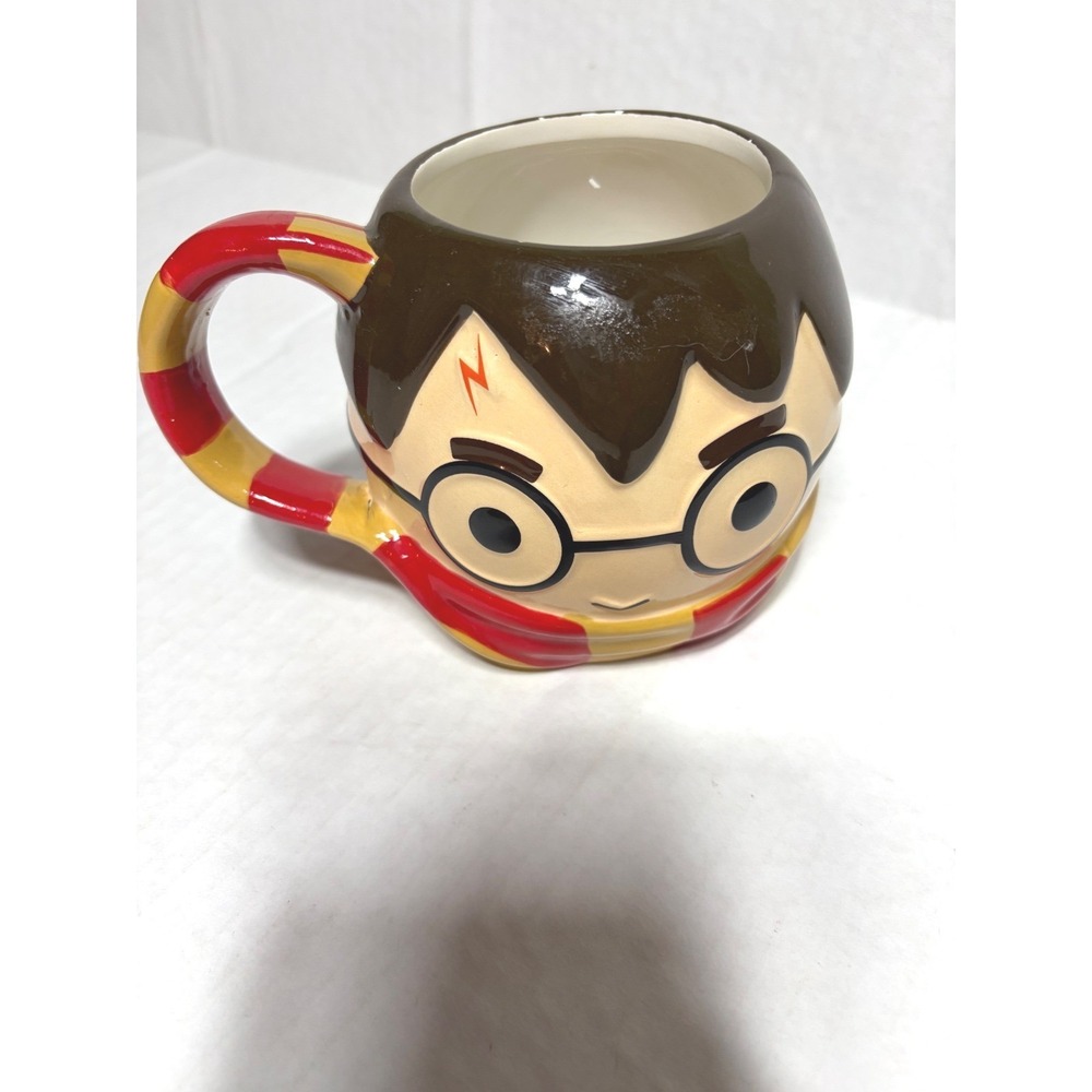 Harry Potter 3D Sculpted Ceramic Coffee Mug Seven20 Gryffindor Scarf Glasses Mug
